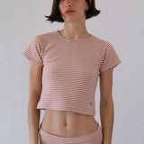 Stretch Tee in Strawberry