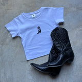 Cowboy Baby Tee in White