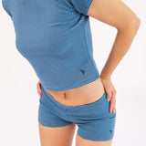 Stretch Tee in Blueberry