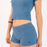 Stretch Shorts in Blueberry
