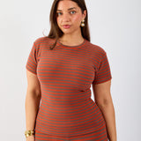 Stretch Tee in Crimson