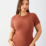 Stretch Tee in Crimson