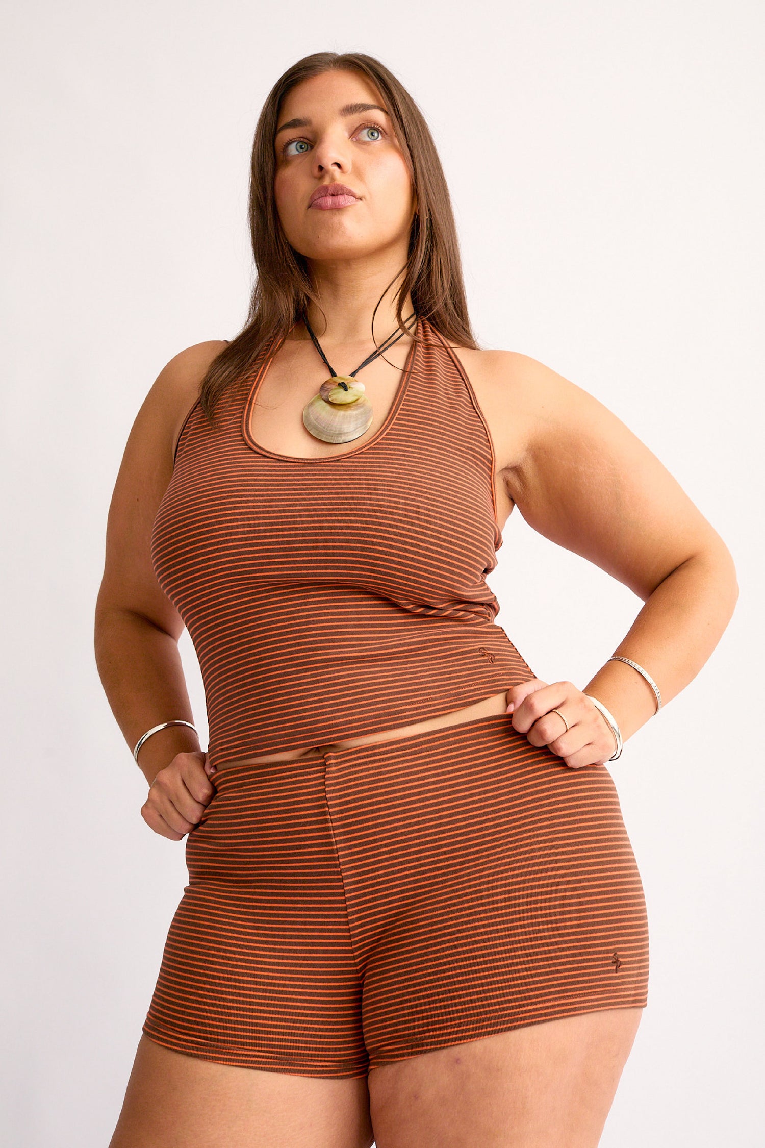 Stretch Halter in Umber Stripe