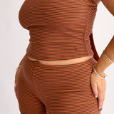 Stretch Shorts in Umber Stripe