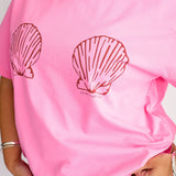 Shell Boyfriend Tee in Pink