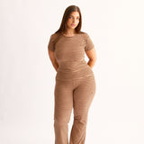Stretch Tee in Mocha (Aus)