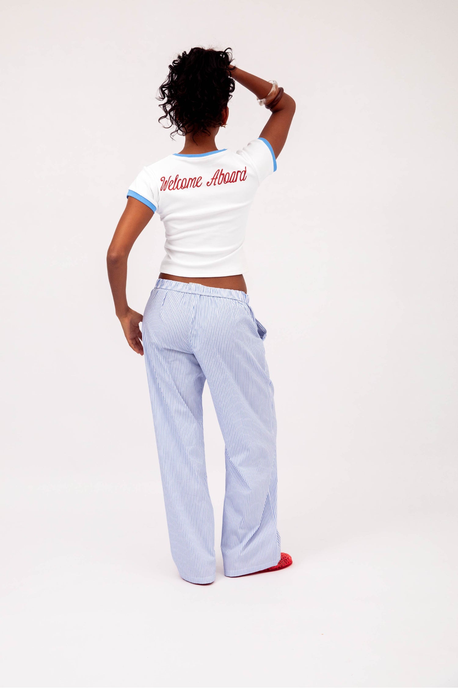 SP Boxer Pants in Blue Stripe