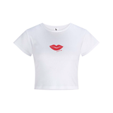 Bisou Baby Tee in White