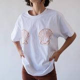 Shell Boyfriend Tee in White