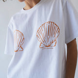 Shell Boyfriend Tee in White