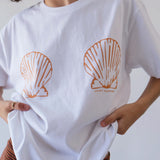 Shell Boyfriend Tee in White