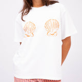 Shell Boyfriend Tee in White