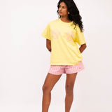 Shell Boyfriend Tee in Yellow
