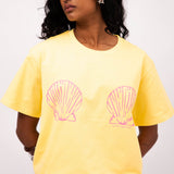 Shell Boyfriend Tee in Yellow
