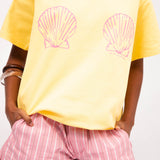 Shell Boyfriend Tee in Yellow