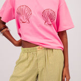 Shell Boyfriend Tee in Pink