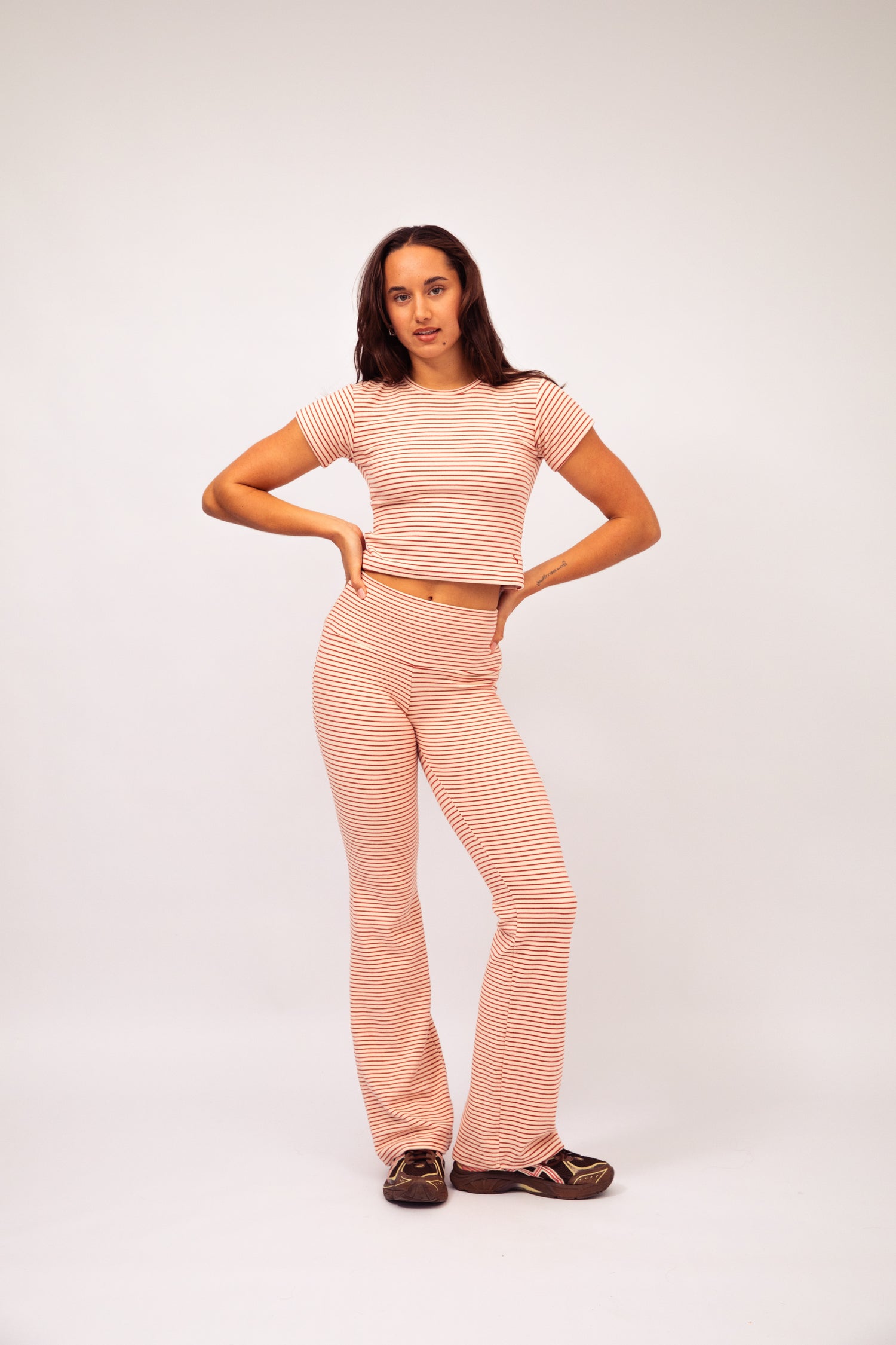 Stretch Tee in Strawberry