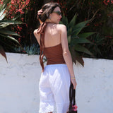 Stretch Halter in Umber Stripe