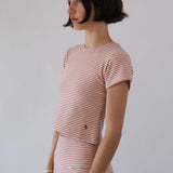 Stretch Tee in Strawberry